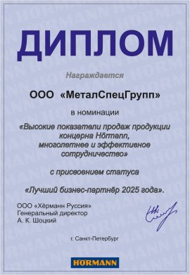 Диплом 2025 партнер